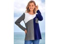 Pocket Patchwork Long Sleeve Round Neck Sweater