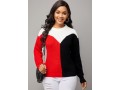 Round Neck Contrast Long Sleeve Sweater