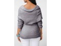 Solid Long Sleeve V Neck Sweater