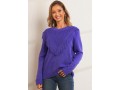 Tassel Solid Long Sleeve Round Neck Sweater