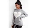 Twisted Pattern Heart Long Sleeve Sweater