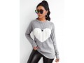 Twisted Pattern Heart Long Sleeve Sweater