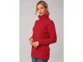 Twisted Solid Long Sleeve Turtleneck Sweater