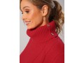 Twisted Solid Long Sleeve Turtleneck Sweater