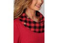 Christmas Plaid Long Sleeve Red Pocket Sweatshirt