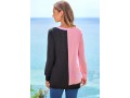 Contrast Pocket Round Neck Long Sleeve Sweatshirt