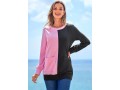 Contrast Pocket Round Neck Long Sleeve Sweatshirt