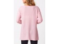 Decorative Button Solid Long Sleeve V Neck Sweatshirt