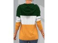 Drawstring Color Block Patricks Day Hoodie