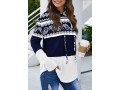 Drawstring Lace Stitching Color Block Hoodie