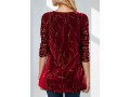 Hot Stamping Wine Red Sequin Long Sleeve Sweatshirt