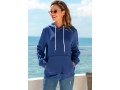 Kangaroo Pocket Drawstring Detail Long Sleeve Hoodie