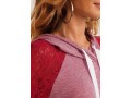 Kangaroo Pocket Lace Stitching Drawstring Hoodie