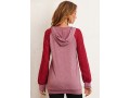 Kangaroo Pocket Lace Stitching Drawstring Hoodie