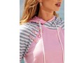 Kangaroo Pocket Striped Long Sleeve Hoodie