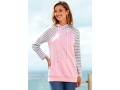 Kangaroo Pocket Striped Long Sleeve Hoodie