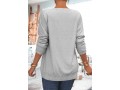 Lace Patchwork Sequin Grey Quarter Zip Sweatshirt