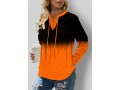 Lace Up Ombre Long Sleeve Sweatshirt