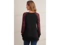 Leopard Black Round Neck Long Sleeve Sweatshirt