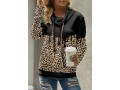 Leopard Long Sleeve Cowl Neck Sweatshirt