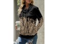 Leopard Long Sleeve Cowl Neck Sweatshirt