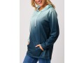 Ombre Color Block Kangaroo Pocket Hoodie