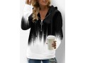 Ombre Long Sleeve Quarter Zip Hoodie