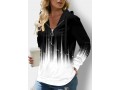 Ombre Long Sleeve Quarter Zip Hoodie