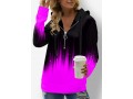 Ombre Long Sleeve Quarter Zip Hoodie