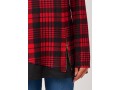 Plaid Long Sleeve Zipper Detail Sweatshirt