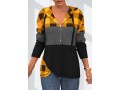 Quarter Zip Plaid Drawstring Crossover Hem Hoodie