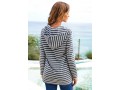 Quarter Zip Striped Long Sleeve Hoodie