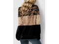 Sequin Camouflage Print Lace Up Sweatshirt