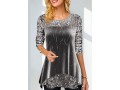 Sequin Hot Stamping Dot Grey Sweatshirt