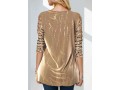 Sequin Long Sleeve Gold Hot Stamping Sweatshirt