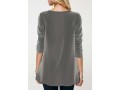 Sequin Velvet Stitching Light Grey Sweatshirt