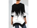 White Asymmetric Hem Drawstring Detail Hoodie