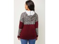 Wine Red Long Sleeve Drawstring Hoodie