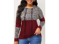 Wine Red Long Sleeve Drawstring Hoodie