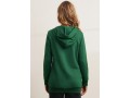 Zipper Detail Dark Green Long Sleeve Hoodie