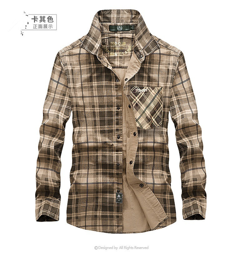 Marke-Military-Shirt-Mnner-Plaid-Chemise-Homme-Baumwolle-Casual-Fracht-Mnner-Hemd-langarm-Weiche-Atm-32861784675-9