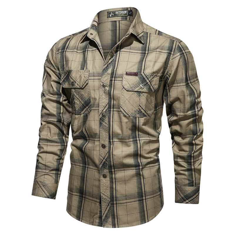 Neue-2021-100-Baumwolle-Plaid-Shirt-Mnner-Casual-bergroen-Hoher-Qualitt-Frhling-Shirts-fr-Mnner-Mode-4001278636966-7