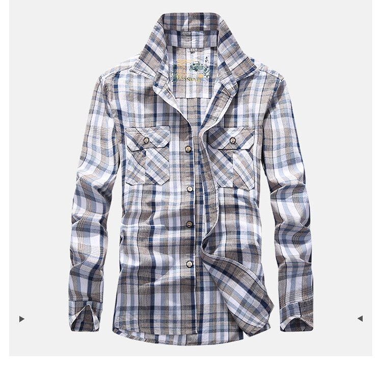 Plaid-Shirt-Mnner-Armee-Militr-Langarm-Camisa-Masculina-Plus-Gre-4XL-100-Baumwolle-Casual-Herren-Shi-32865043521-7