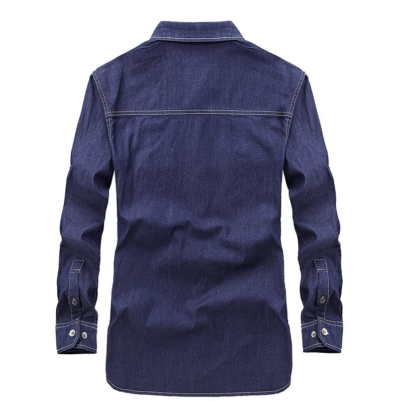 Plus-Gre-5XL-Denim-Shirt-Mnner-Reine-Baumwolle-Camiseta-masculina-Military-Stil-Herren-Hemd-Langarm--32861370584-5